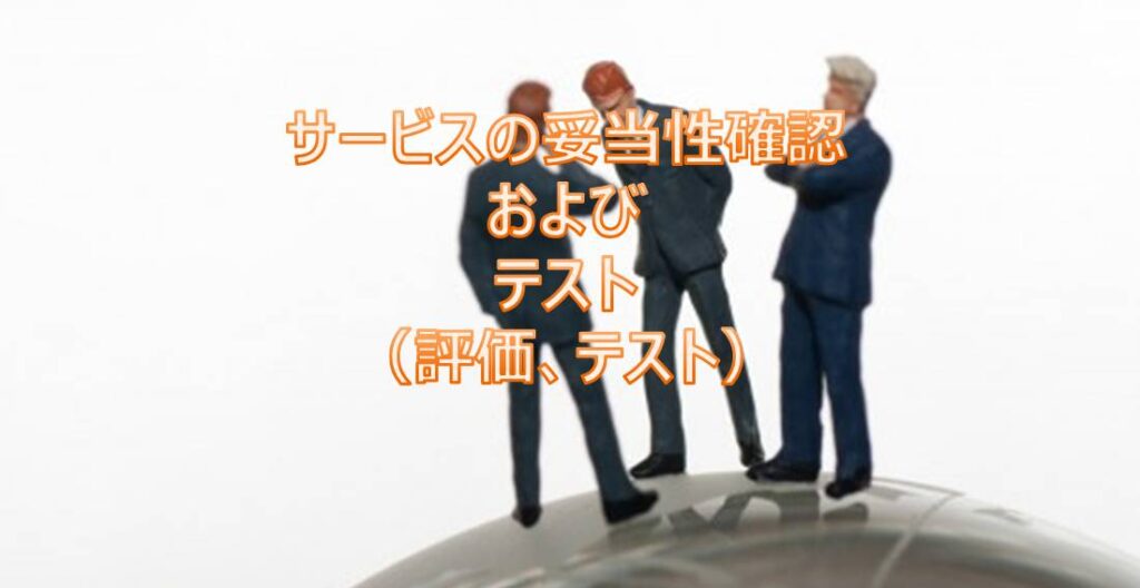 サービスの妥当性確認およびテスト（評価、テスト）