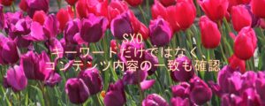 SXO キーワードだけではなく、コンテンツ内容の一致も確認 SXO キーワードだけではなく、コンテンツ内容の一致も確認